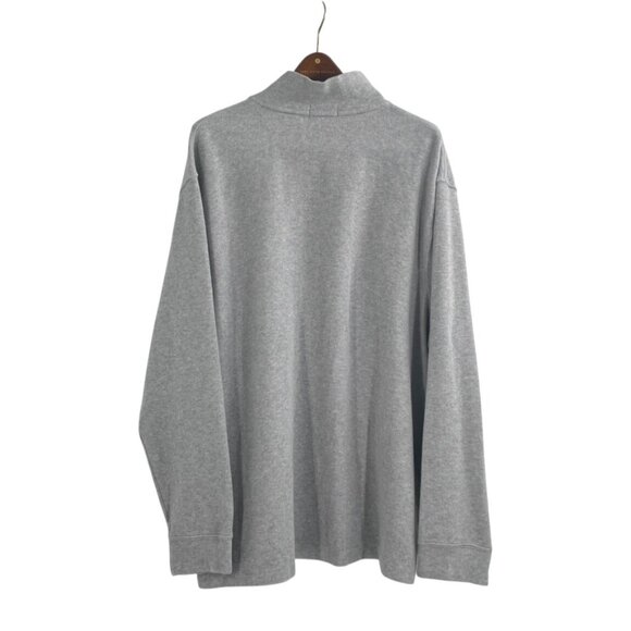 Polo Ralph Lauren Mens XXL Gray Half-Zip Pullover Sweater 100% Cotton Classic - Picture 2 of 7